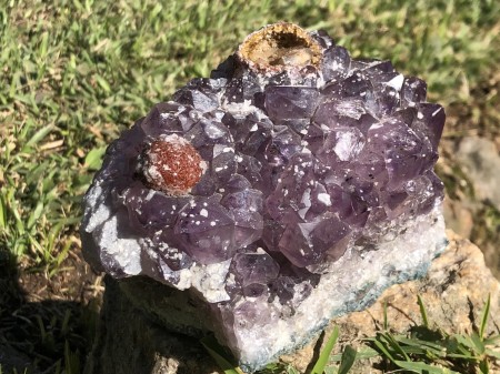 102-Super Drusa de Ametista, Calcita com Círculo e Caverna de Mini Pirâmides de Citrino-Poder Sexual, Empoderamento, Foco, Transmutação, Equílibrio, Prosperidade, Alegria pela Vida e Proteção - Image 2