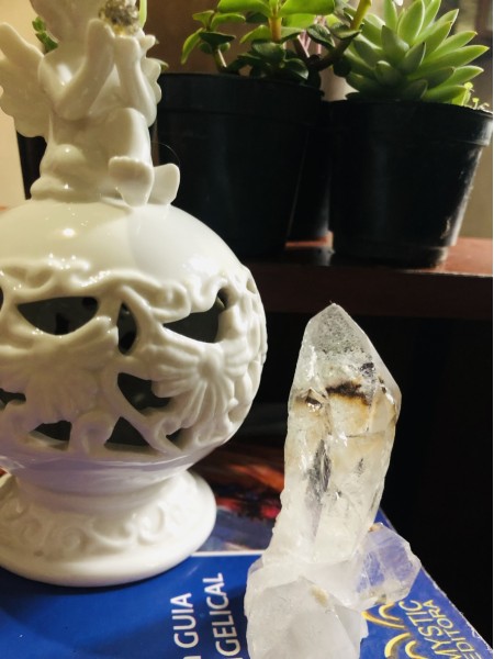106-Mini Ponta de Quartzo Fantasma Rutilado com Cabelo de Anjo e Janela-Viagens Multidimensionais, Acesso Registro Akáshico, Harmonização e Equilíbrio para a Vida e para os Relacionamentos Familiares e Amorosos, Autocontemplação , Autorreflexão, Adivinhações, Proteção e Energização. - Image 6