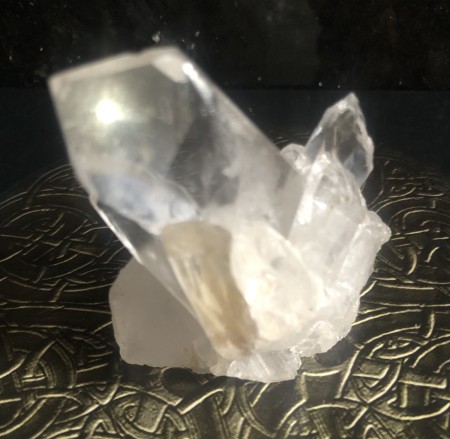 108-Mini Drusa de Quartzo Transparente com Citrino e Janela-Limpeza de Aura, Proteção,Equilíbrio, Alegria, Foco, Comunicação, Clarividência,Autorreflexão & Prosperidade - Image 4