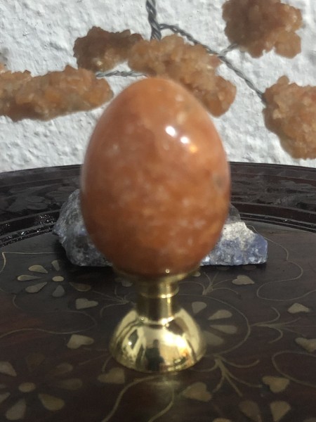 138-Yoni Egg Calcita Laranja  –Pompoarismo Vibracional, Ovoterapia,  Cura, Sexualidade, Saúde Feminina & Autoestima.  