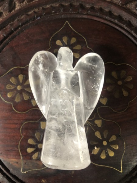 140-Anjo de Cristal de Quartzo Transparente-Conexão Angelical, Limpeza Aura, Meditação, Elimina bloqueios;Abertura de Caminhos, Acalma a mente;Alivia stress ,Purifica a energia do ambiente
