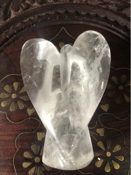 140-Anjo de Cristal de Quartzo Transparente-Conexão Angelical, Limpeza Aura, Meditação, Elimina bloqueios;Abertura de Caminhos, Acalma a mente;Alivia stress ,Purifica a energia do ambiente - Image 2