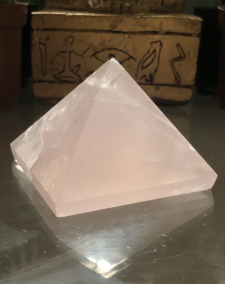 146-Pirâmide de Quartzo Rosa-Auto estima, Relaxamento, Melhora o sono,Cura feridas familiares, Estabiliza emoções, Clareza emocional& Clarividência - Image 4