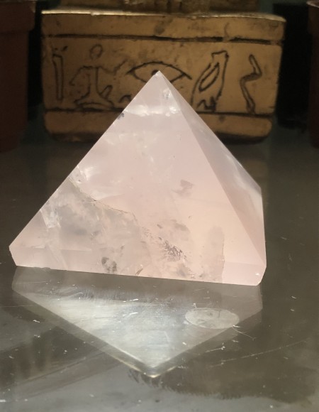 146-Pirâmide de Quartzo Rosa-Auto estima, Relaxamento, Melhora o sono,Cura feridas familiares, Estabiliza emoções, Clareza emocional& Clarividência - Image 3