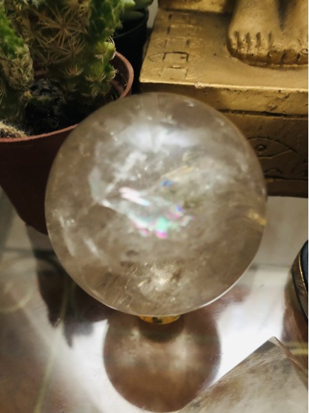147-Kit Egito Antigo –Estátua da Deusa Bast , Bola de Cristal Quartzo Fumê com Arco Iris, Pirâmide de Quartzo Leitoso-Aterramento, Viagens no tempo, Conexão com o Sombra, Estabiliza emoções,Diminuí ansiedades, Paz e amor,Aumenta a sensação de pertencimento ao Universo como um todo,Amplifica a energia, Protege, Rejuvenesce, Promove a Saúde e Fertilidade. - Image 5
