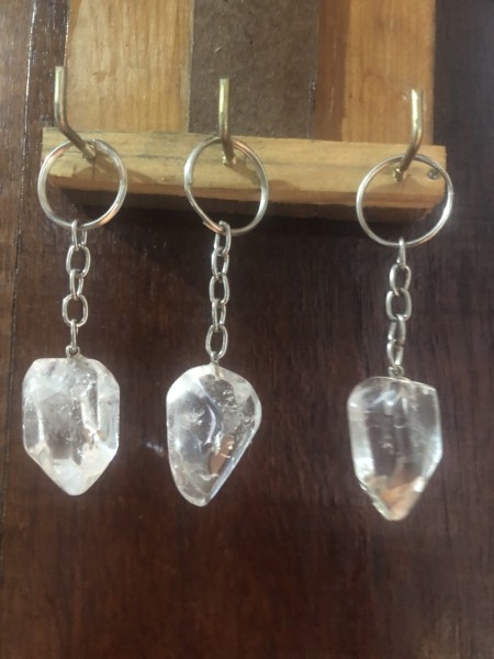 123-Chaveiro Ponta de Quartzo Transparente Rolada-Proteção, Iluminação, Harmonia, Autoestima,Irradiador da Luz, Senso de Comunidade, Intuição & Conexão Eu Superior - Image 2