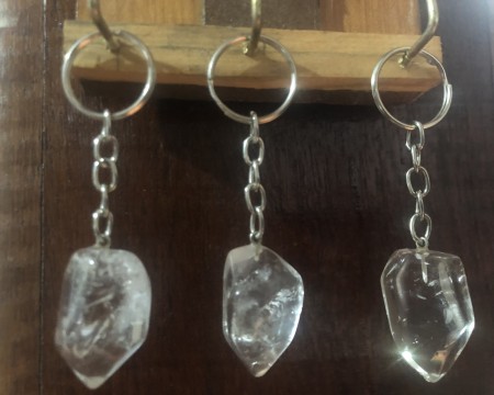 123-Chaveiro Ponta de Quartzo Transparente Rolada-Proteção, Iluminação, Harmonia, Autoestima,Irradiador da Luz, Senso de Comunidade, Intuição & Conexão Eu Superior - Image 3