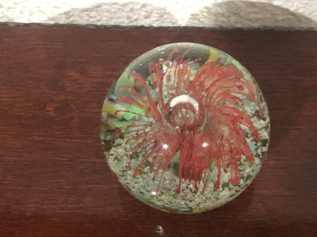 165-Peso de Papel de Cristal Murano Floresta Marinha Vermelha -Feito 100% Artesanalmente utilizando uma técnica milenar surgida em 5000 AC em Rio Belo na Síria. - Image 3