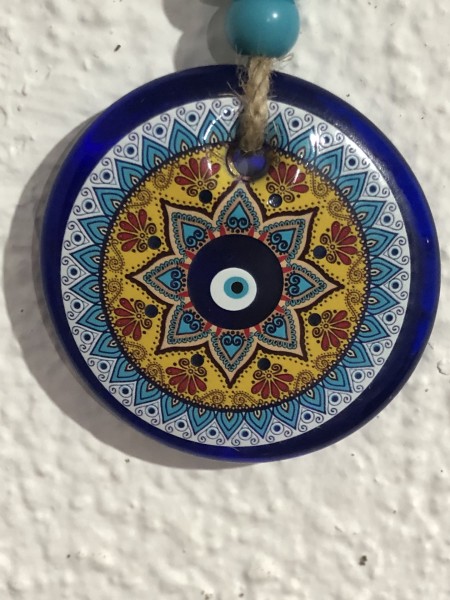 162-Olho Grego com Mandala de Flores Vermelhas: Proteção, Boa sorte, Sucesso, Equilíbrio, Harmonia, Pureza de Espirito ,Força, Vitalidade, Prestígio, Sucesso, Boa Fortuna,Vitória, Saúde , Remoção dos Obstáculos e Luz - Image 6