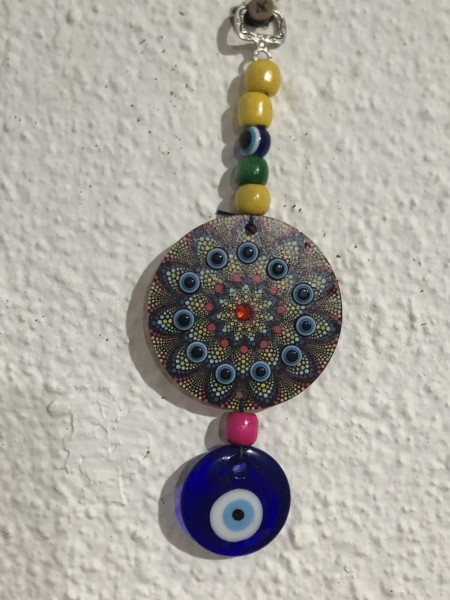 163-Olho Grego com Mandala de 11 Olhos Gregos : Proteção, Boa sorte, Sucesso, Equilíbrio, Harmonia, Pureza de Espirito ,Força, Vitalidade, Prestígio, Sucesso, Boa Fortuna,Vitória, Saúde , Remoção dos Obstáculos,Fertilidade,Esperança, Concentração,Cura, Romantismo, Amor  e Luz-ESGOTADO - Image 2