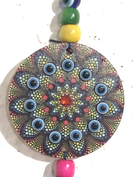 163-Olho Grego com Mandala de 11 Olhos Gregos : Proteção, Boa sorte, Sucesso, Equilíbrio, Harmonia, Pureza de Espirito ,Força, Vitalidade, Prestígio, Sucesso, Boa Fortuna,Vitória, Saúde , Remoção dos Obstáculos,Fertilidade,Esperança, Concentração,Cura, Romantismo, Amor  e Luz-ESGOTADO - Image 3
