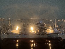 173-Cachepot ou Porta Velas de Cristal Boêmia