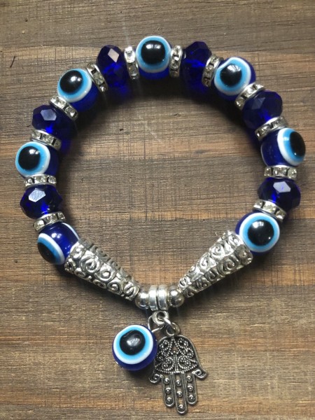 179-Pulseira Olho Grego e Mão de Fátima -Beleza, Proteção,Boa Sorte ,Saúde & Equílíbrio - Image 2