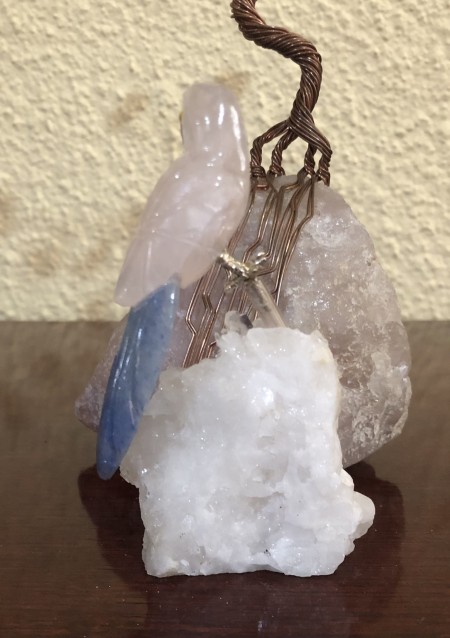 180-Pássaro de Cristal –Papagaio de Quarzo Rosa e Azul em Base de Quartzo Transparente-Decoração, Leveza, Espiritualidade, Inteligência, Sabedoria, Comunicação, Prosperidade, o  Divino, a Alma , Liberdade e Conexão com o Céu - Image 7