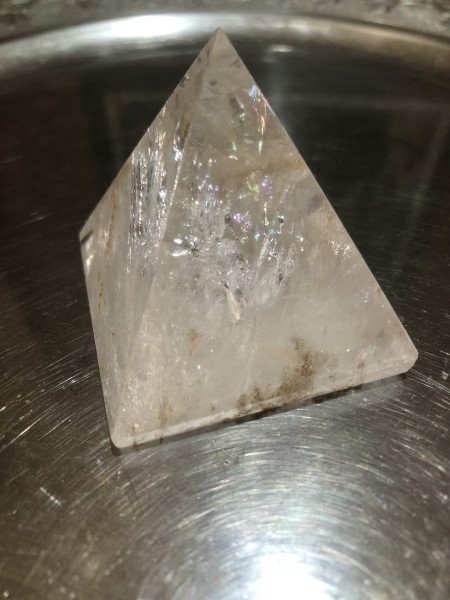 193-Pirâmide de Cristal Natural-03 em 01-Quartzo Transparente, Arco Iris e Quartzo Rutilado-Cura Total, Prosperidade, Felicidade, Harmonia, Mediunidade & Cura Ancestral, - Imagem 4
