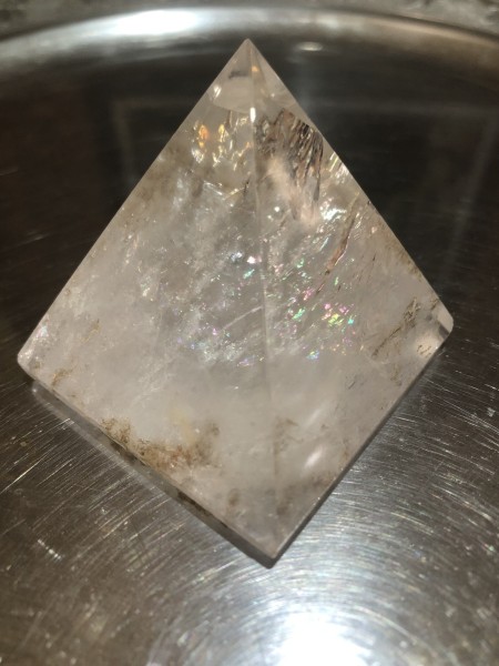 193-Pirâmide de Cristal Natural-03 em 01-Quartzo Transparente, Arco Iris e Quartzo Rutilado-Cura Total, Prosperidade, Felicidade, Harmonia, Mediunidade & Cura Ancestral, - Imagem 7
